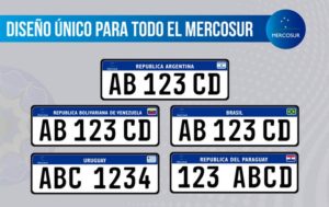 Placas Patentes del Mercosur de países adheridos al convenio