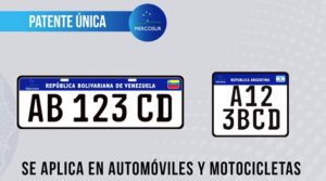 chapa patente mercosur autos y motos